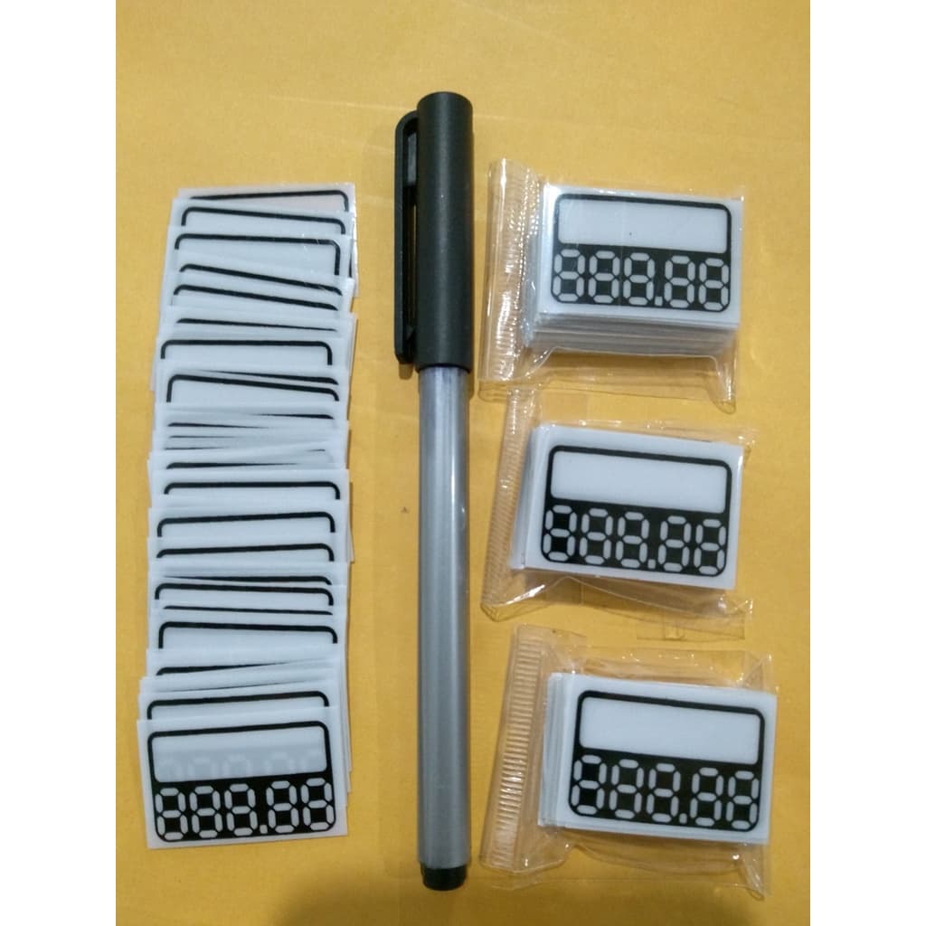 200 Placas de Preços Em PVC Reutilizável digito/medida 3,8 cm x 2,4 cm/ FBK