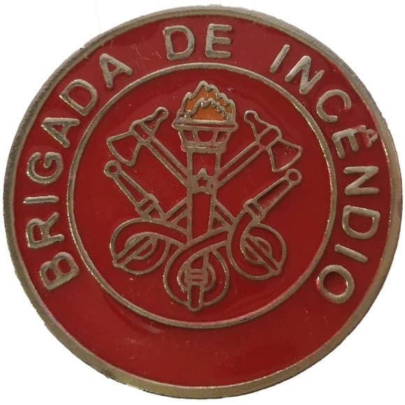 Bóton 100% metal niquelado, modelo Brigada de Incêndio, 3cm