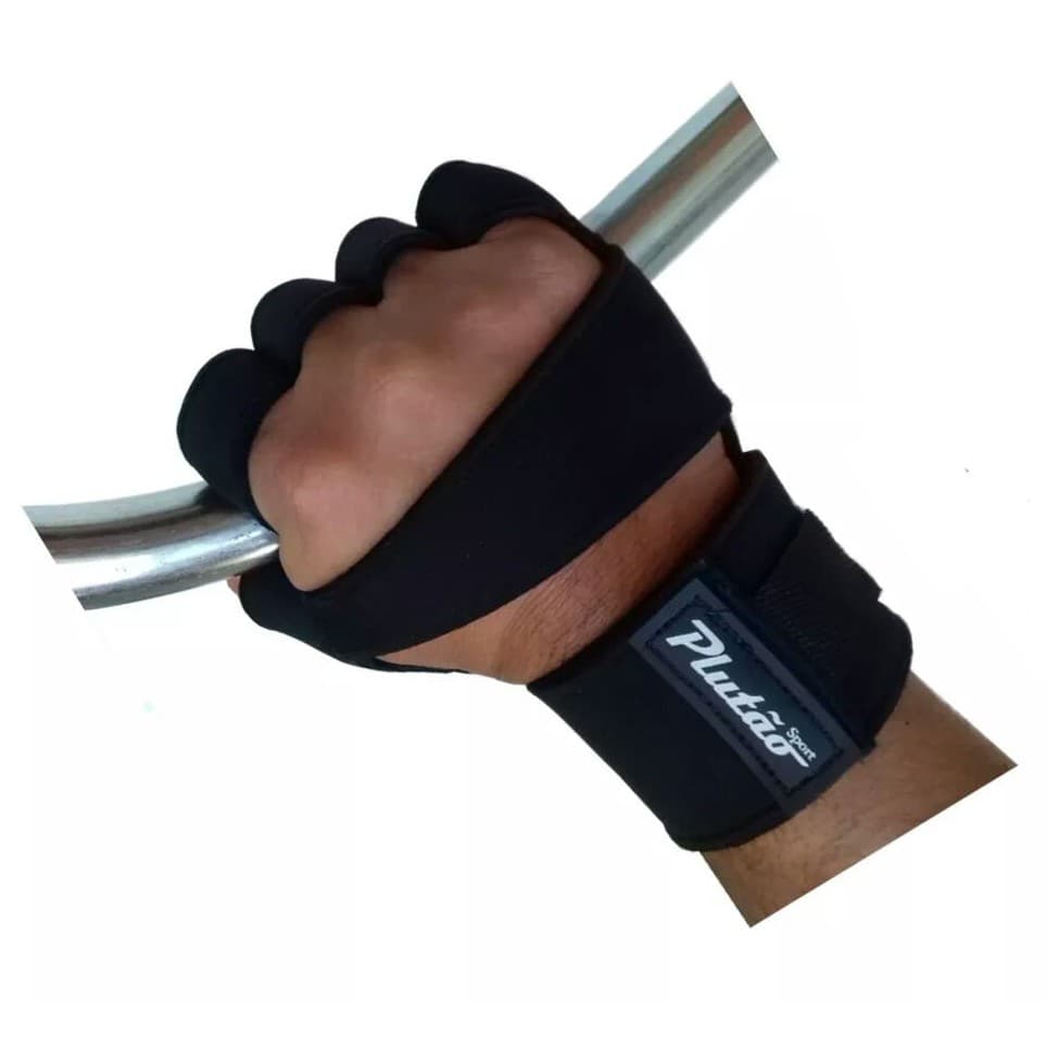 Luva Com Munhequeira/ Musculação/ Academia. O PAR DE LUVAS