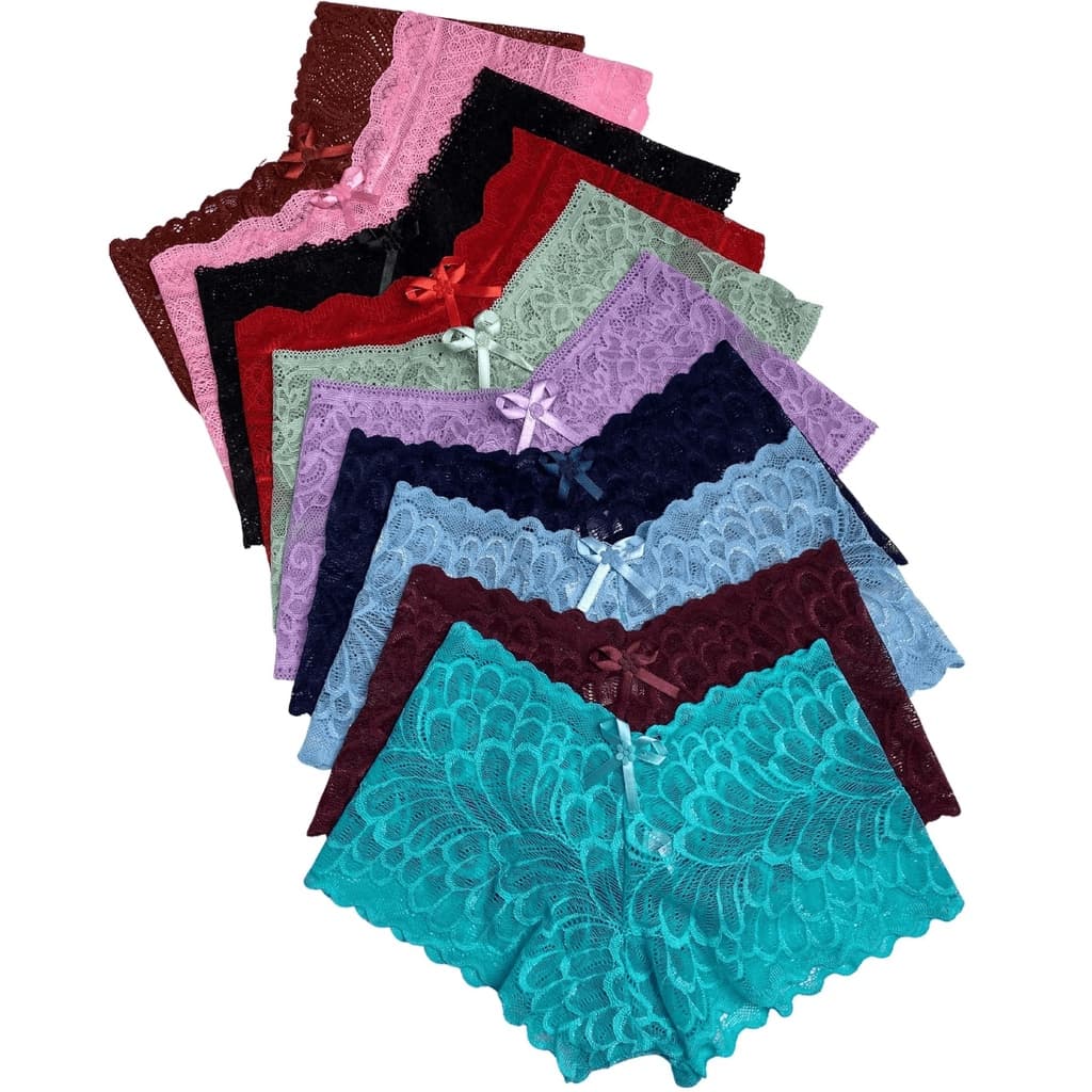 10 calcinha calesson PLUS SIZE shortinho de renda sexy lingerie luxo renda Premium (1 caleçon)