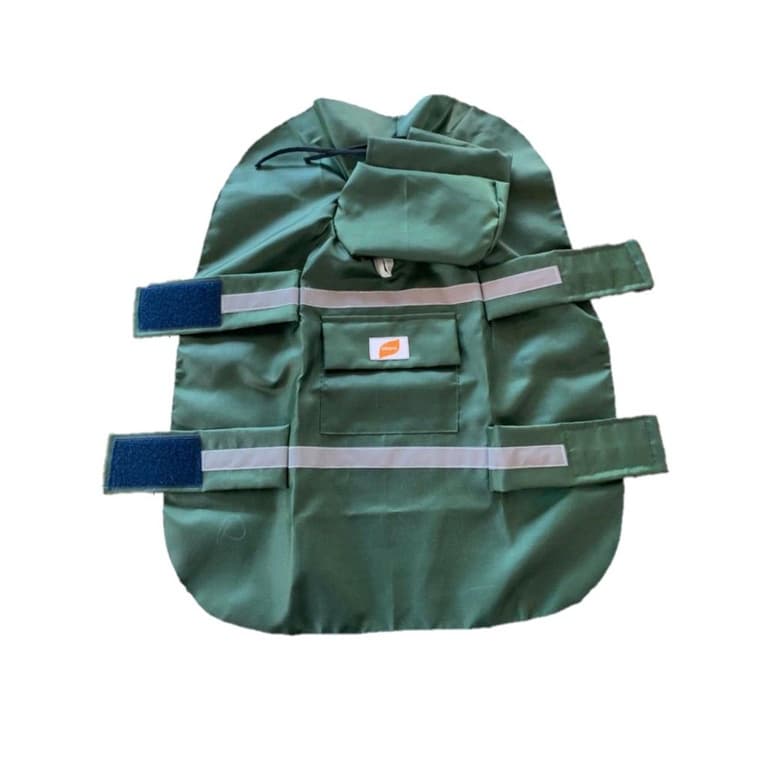 Capa de Chuva para Cachorro Verde Musgo P ZenPet