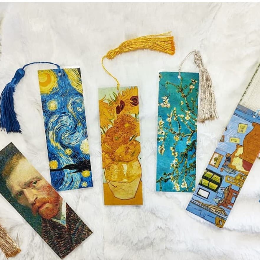 Quadros de Van Gogh - Marcador de página plastificado