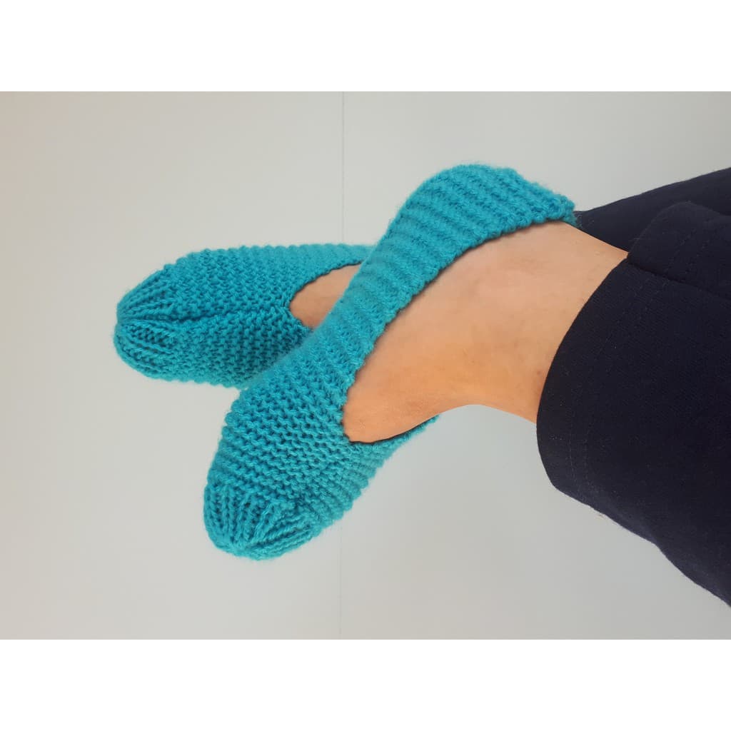 Meia de Lã Adulto - Sapatinho de lã Adulto - Sapatilha de lã Adulto - Sapatinho tricô Adulto - Sapatilha de tricô Adulto