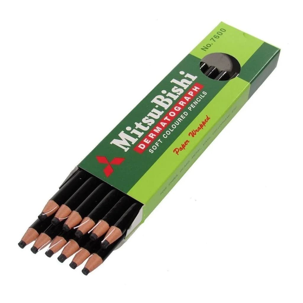 Lápis dermatográfico Mitsubishi-7600-Preto-Unidade 1 lápis