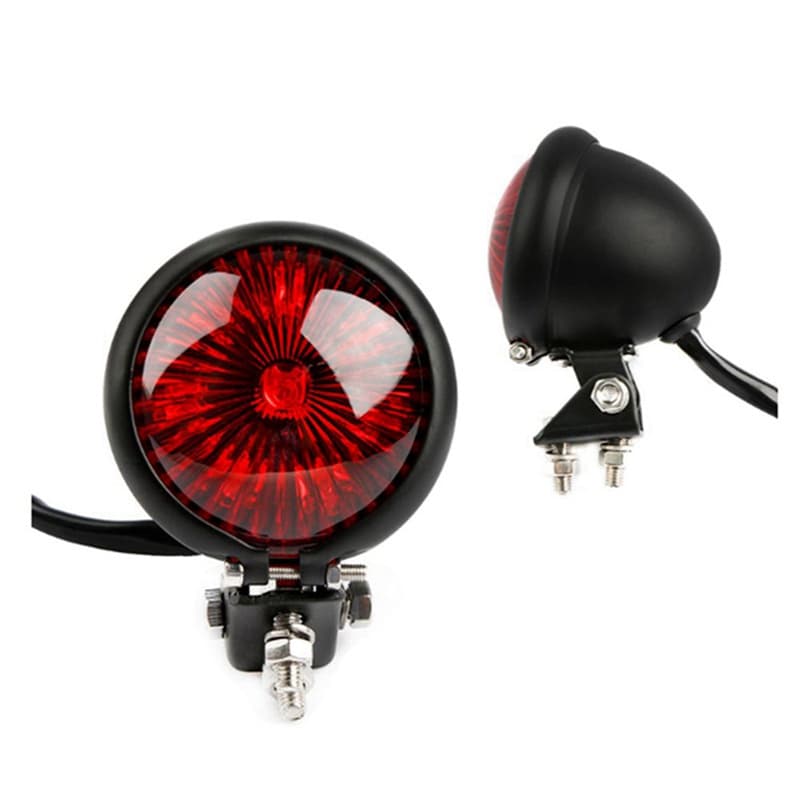 Deuaty 12 V Led Preto Ajustável Estilo Cafe Racer Parar Motocicletas Moto Freio Traseiro Caso Lâmpada Luz Da Cauda Cobrir