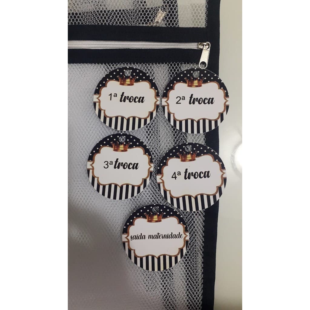 5 saquinho saída maternidade mala viagem tela filó tag
