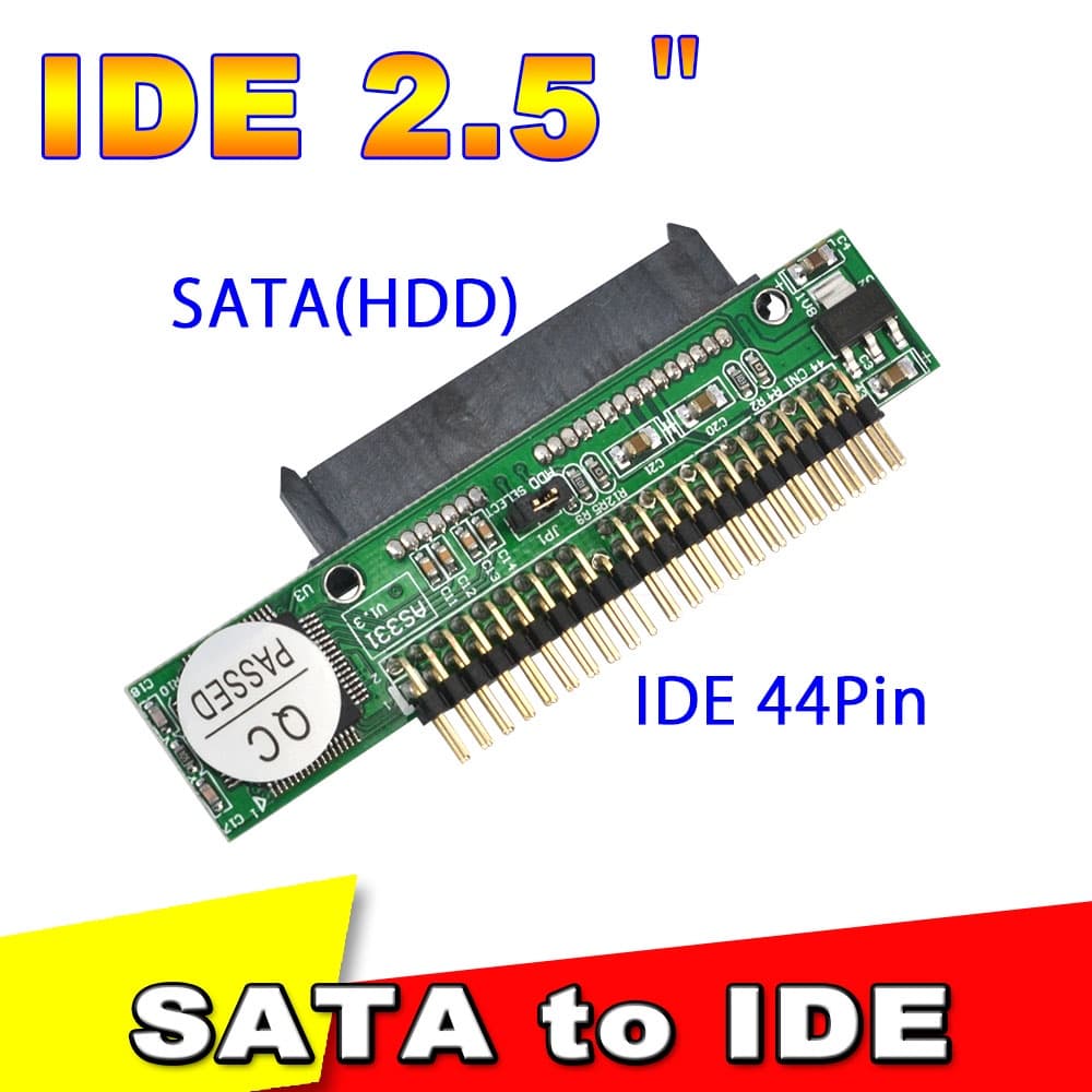 Sata Para IDE 2.5 Fêmea A 2,5 Polegadas Macho 44 Pinos Suporte ATA 133 100 HDD CD Adaptador DVD