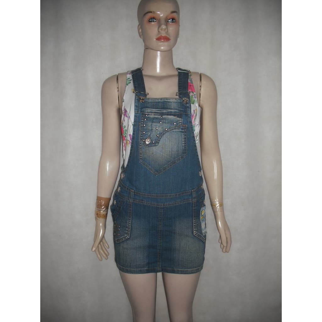 JARDINEIRA JEANS TAM P 38 MARCA MD ALGODÃO USADO BOM ESTADO