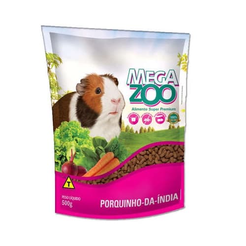 Ração Extrusada Para Porquinho Da India 500g - Megazoo
