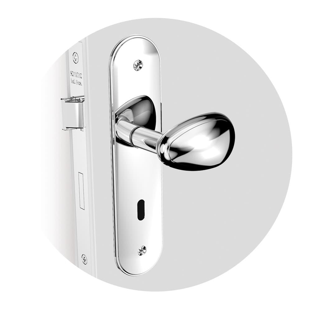 Fechadura Interna Soprano Com Espelho Bora Taco golf Cromado