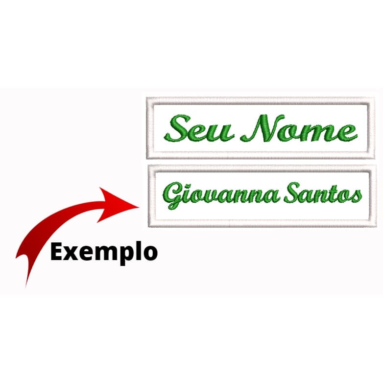 Patch Nome Bordado Termocolante -  Jalecos