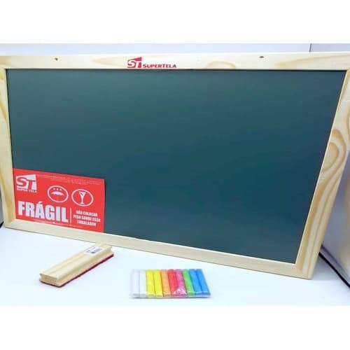 Lousa quadro escolar 30x20 com Giz e Apagador