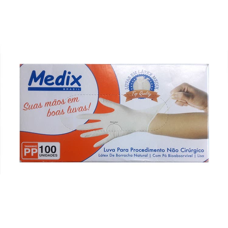 Luva De Procedimento Látex Com Pó Cx C/100 Unid
