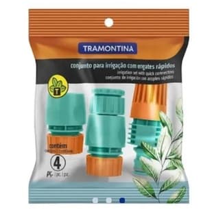 Kit ESGUICHO ENGATE BICO MANGUEIRA TRAMONTINA 4pçs 8580