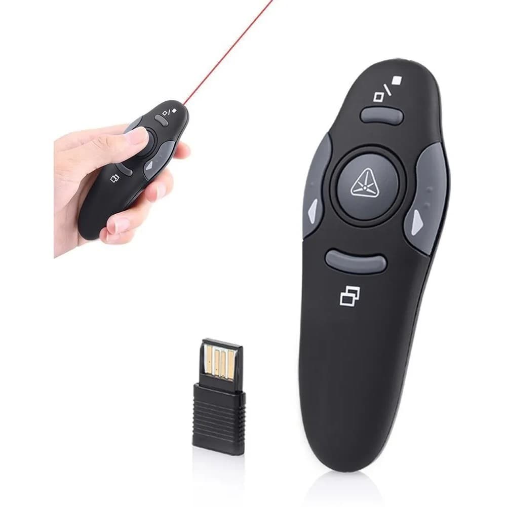 Caneta Controle Apresentação Palestras Professores Laser power point Usb pen ponteiro