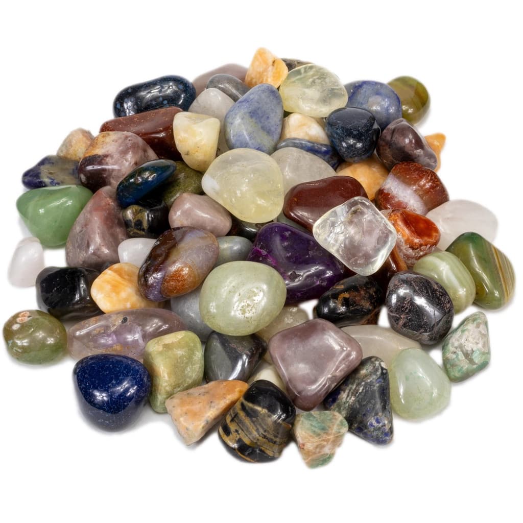 1kg Pedra Rolada Sortida Mista Cristal Natural Semi Preciosa