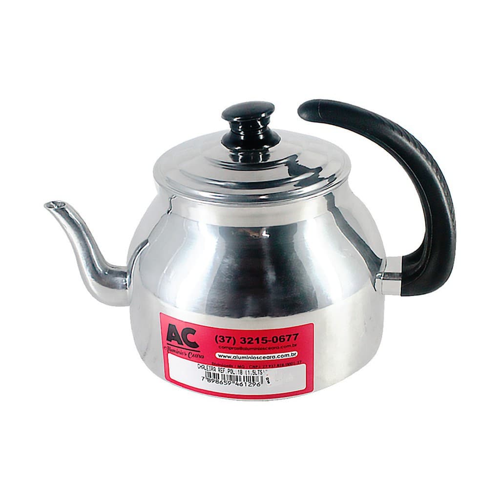 Chaleira de Aluminio Reforçada Nº18 Cabo de Baquelite (2,26 LITROS)