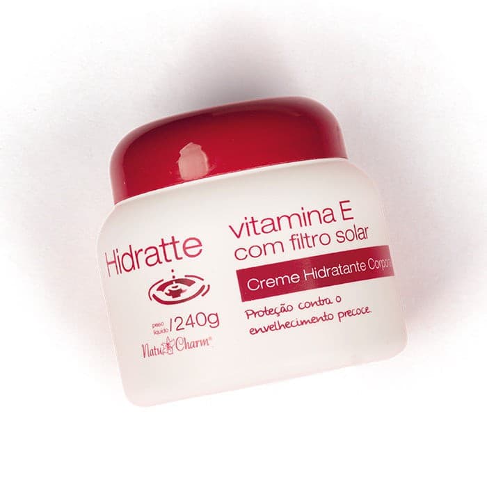 Creme Hidratante Corporal Vitamina E com Filtro Solar 240g Natu Charm
