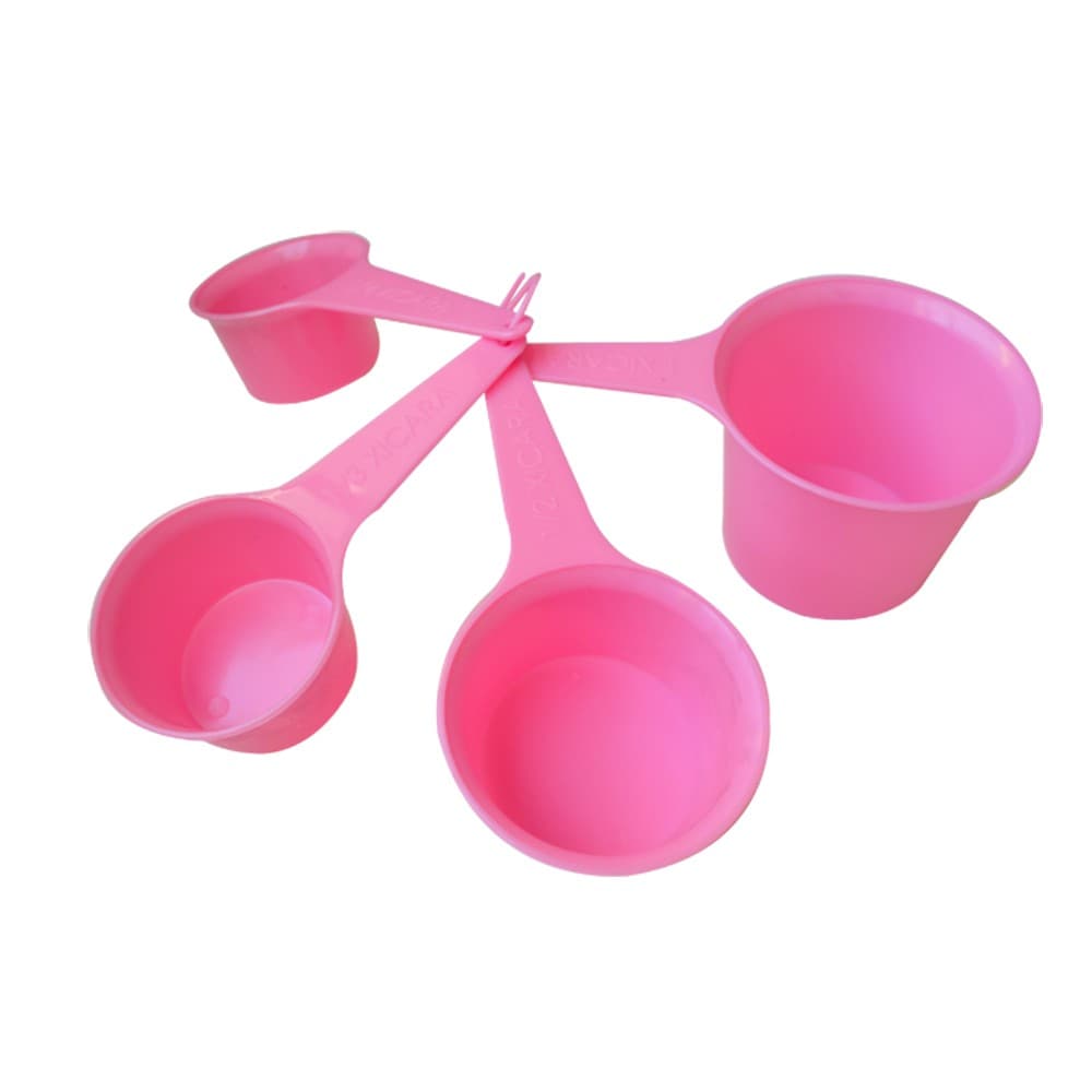 Kit Xícaras de Medidas em Plástico Color Rosa