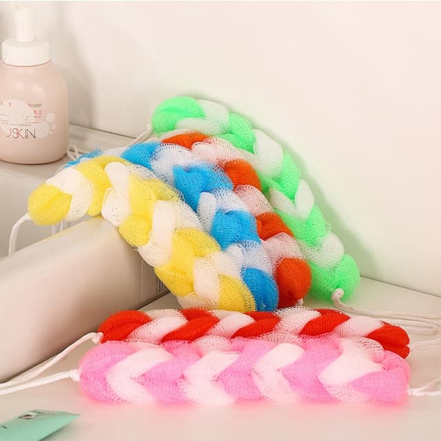 Esponja Banho Com Cordão Lavar Costas Banho Sem Esforço
