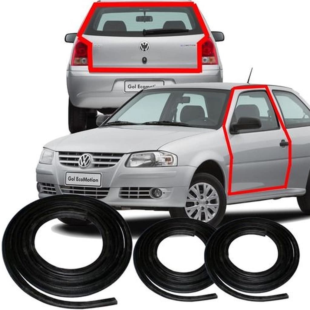 Kit Borracha Porta E Porta Malas Gol G2 G3 G4 2 Portas