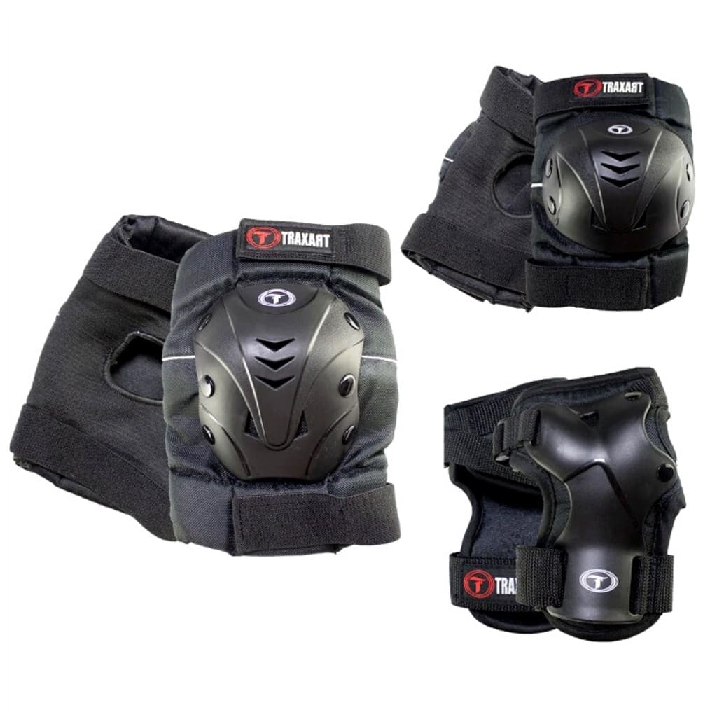 Kit de Proteção Completo Traxart Preto para Patins Skate Profissional Original Preto