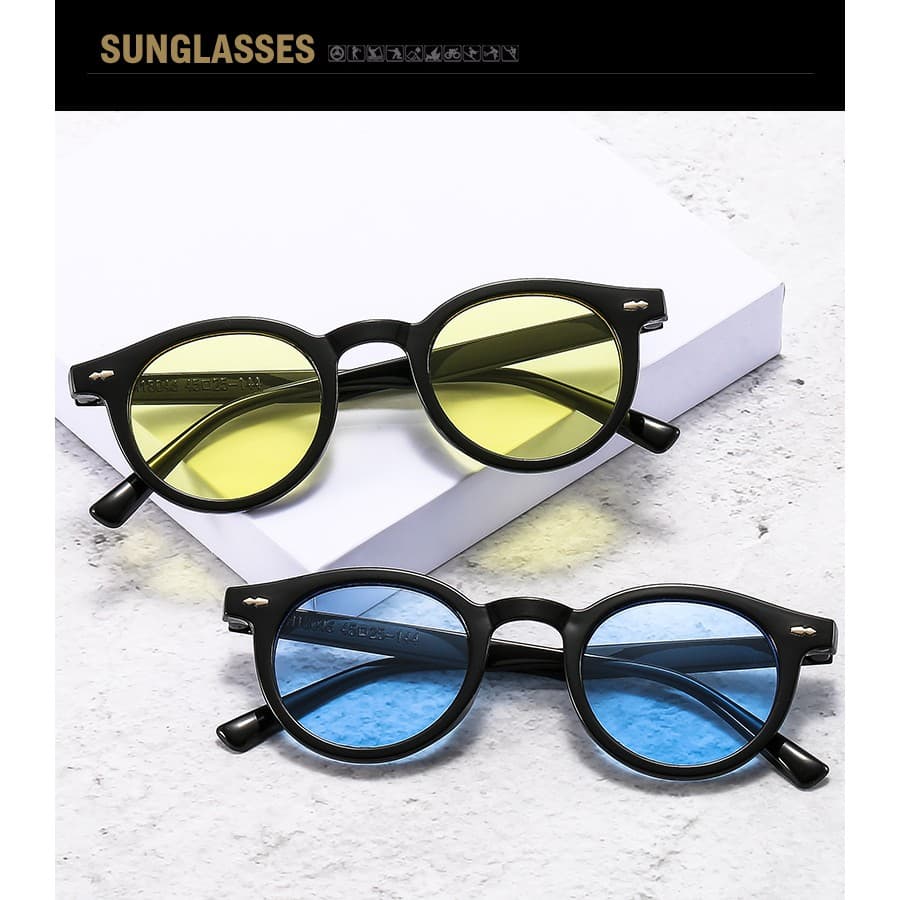 Óculos De Sol Estrelas Com Armação Pequena Estilo Retrô