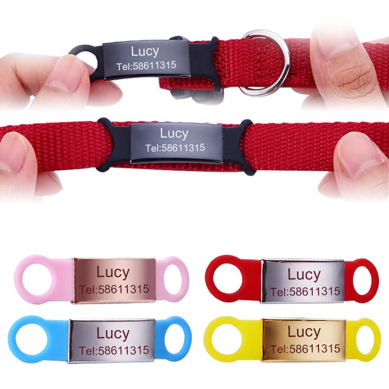 Pingente Plaquinha para Pet Personalizado Cão Gato Tag Nome Gravado