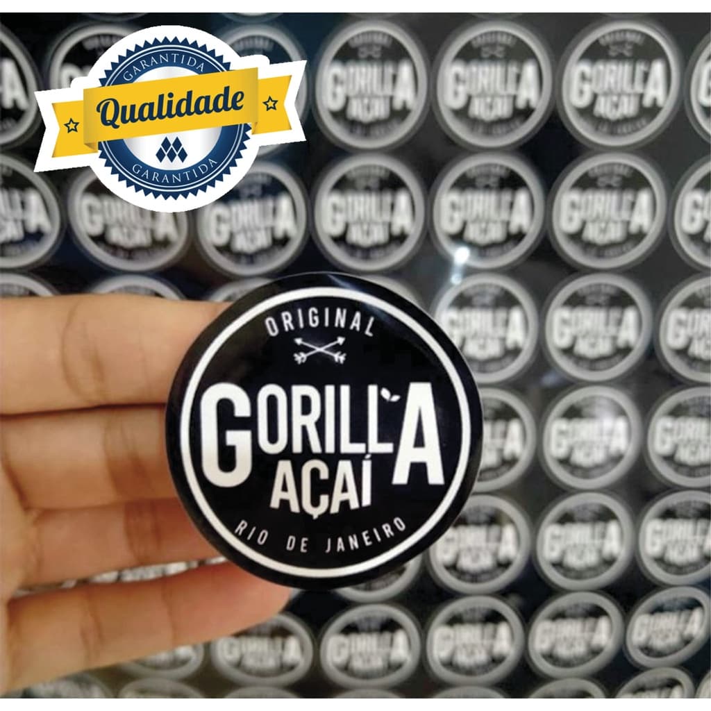 Adesivo Personalizada 4x4cm 1000un  c/ Sua Logo a Prova d' Água Resistente Baixas e Altas Temperatura
