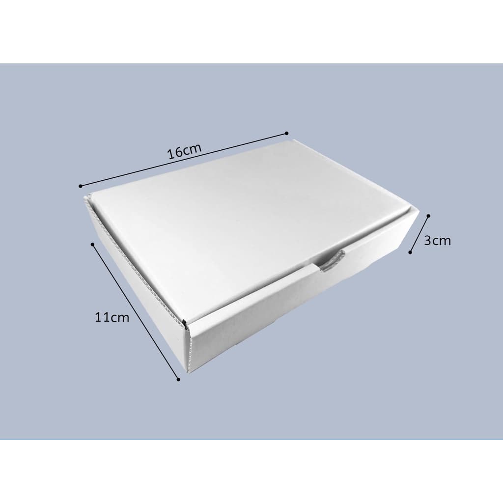 10 Caixas de Papelão Branco 16x11x3 Mini Envios