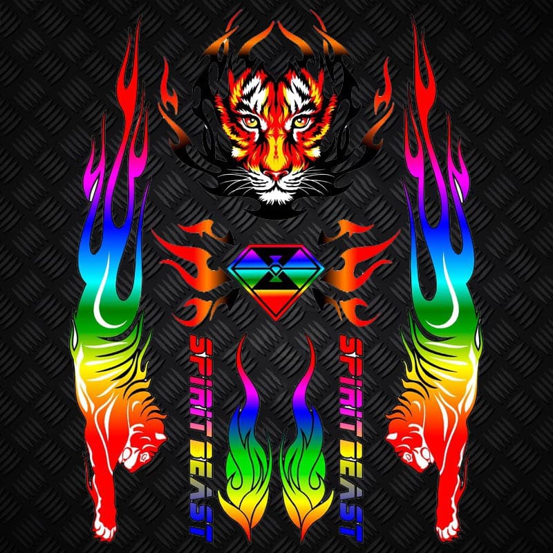 38X30cm Autocolante Reflexivo De Motocicleta PVC Protetor De Tanque Para Besta Espiritual Yamaha