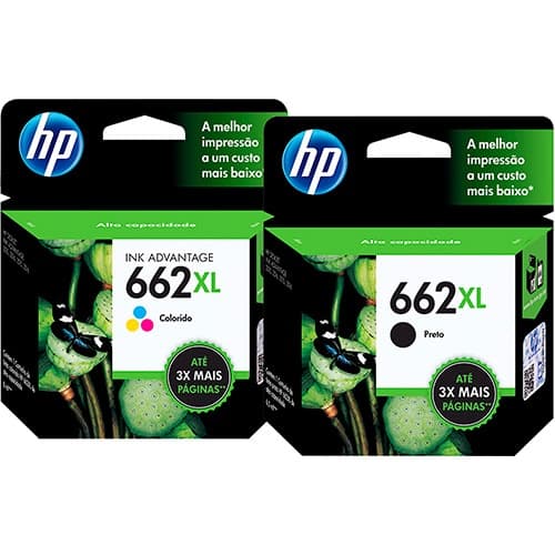 Kit Cartuchos Hp 662xl Preto Color Originais 1516 2516 2546
