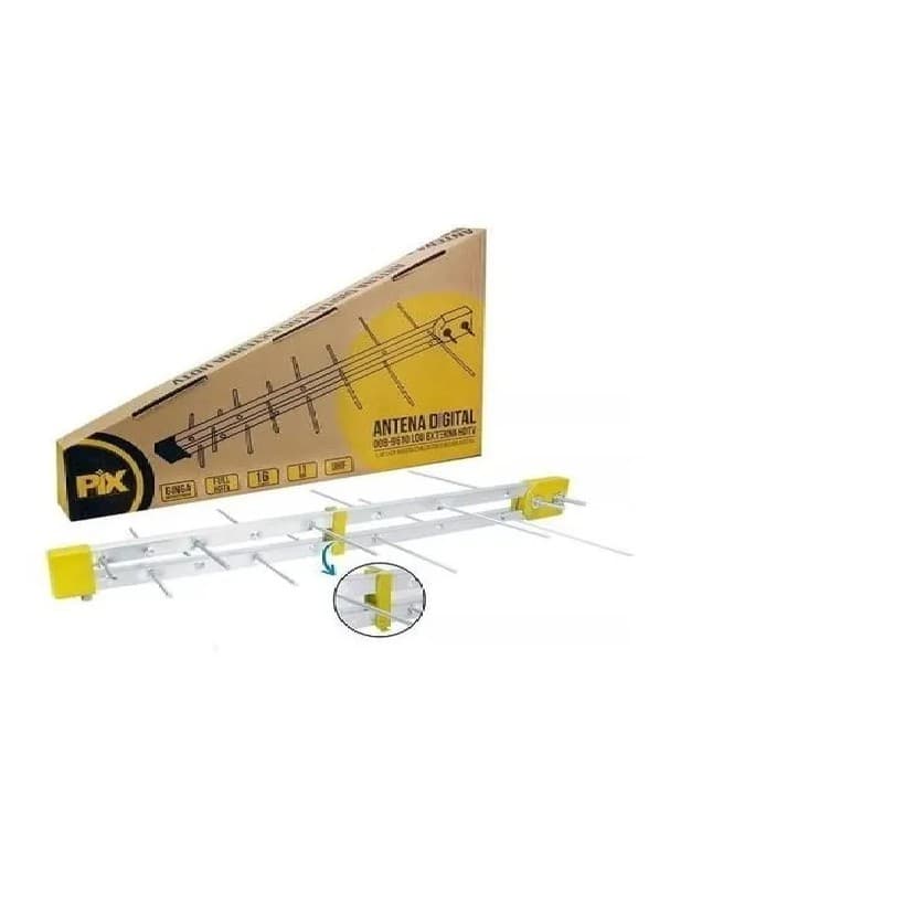 Antena Externa Digital Full Hd Uhf Hdtv 16 Elementos