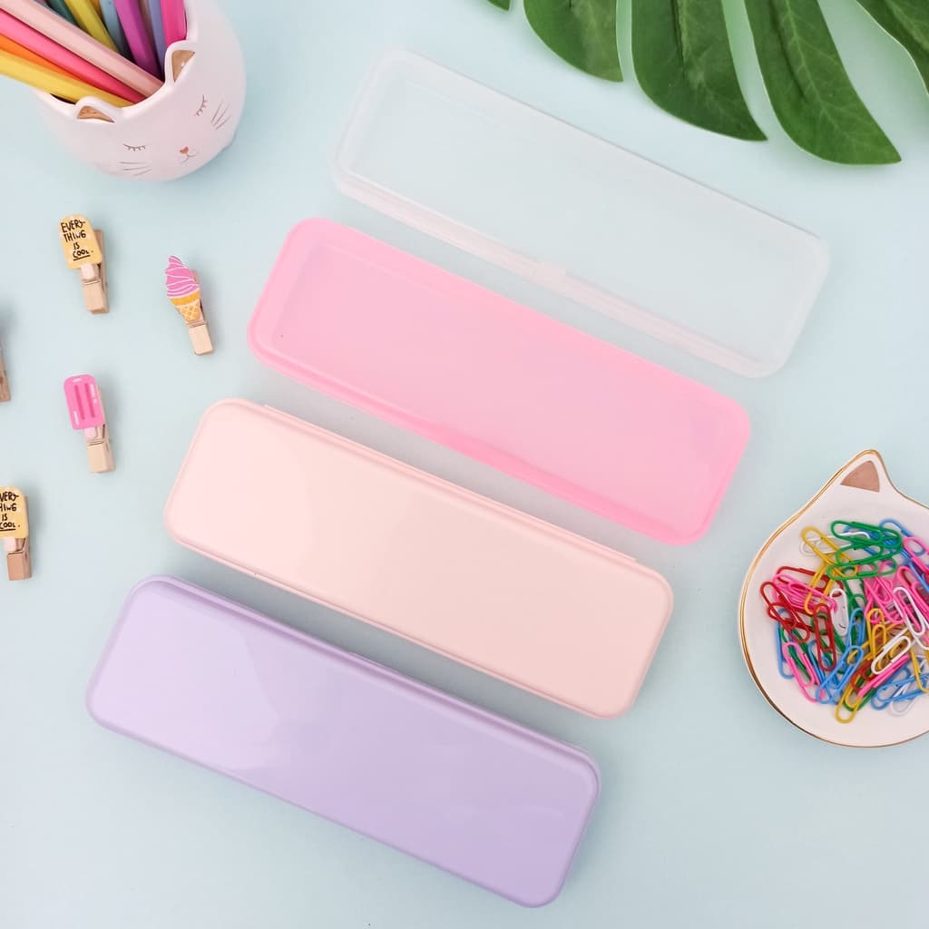 Estojo Escolar Colorido de Plástico Plus - Waleu