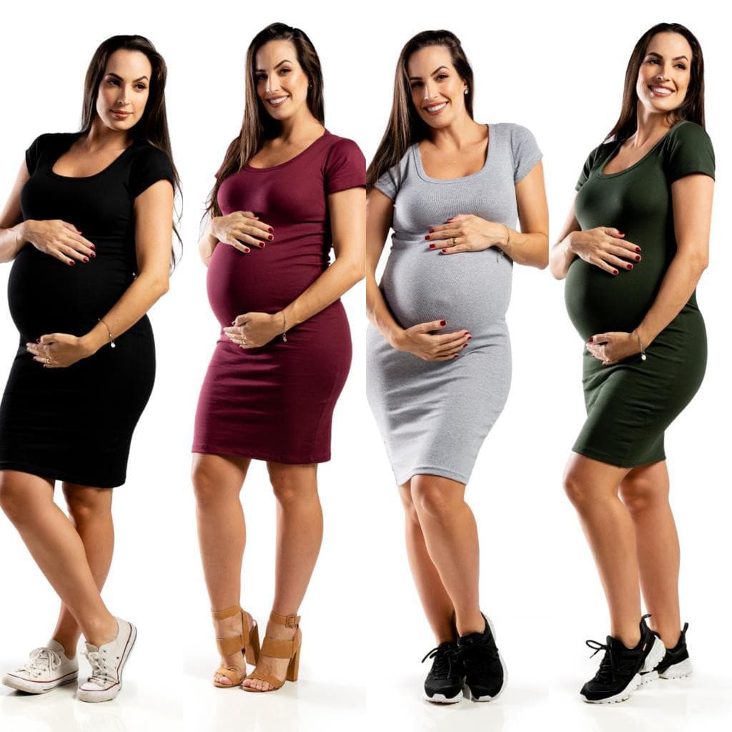 Kit com 4 Vestidos Gestante