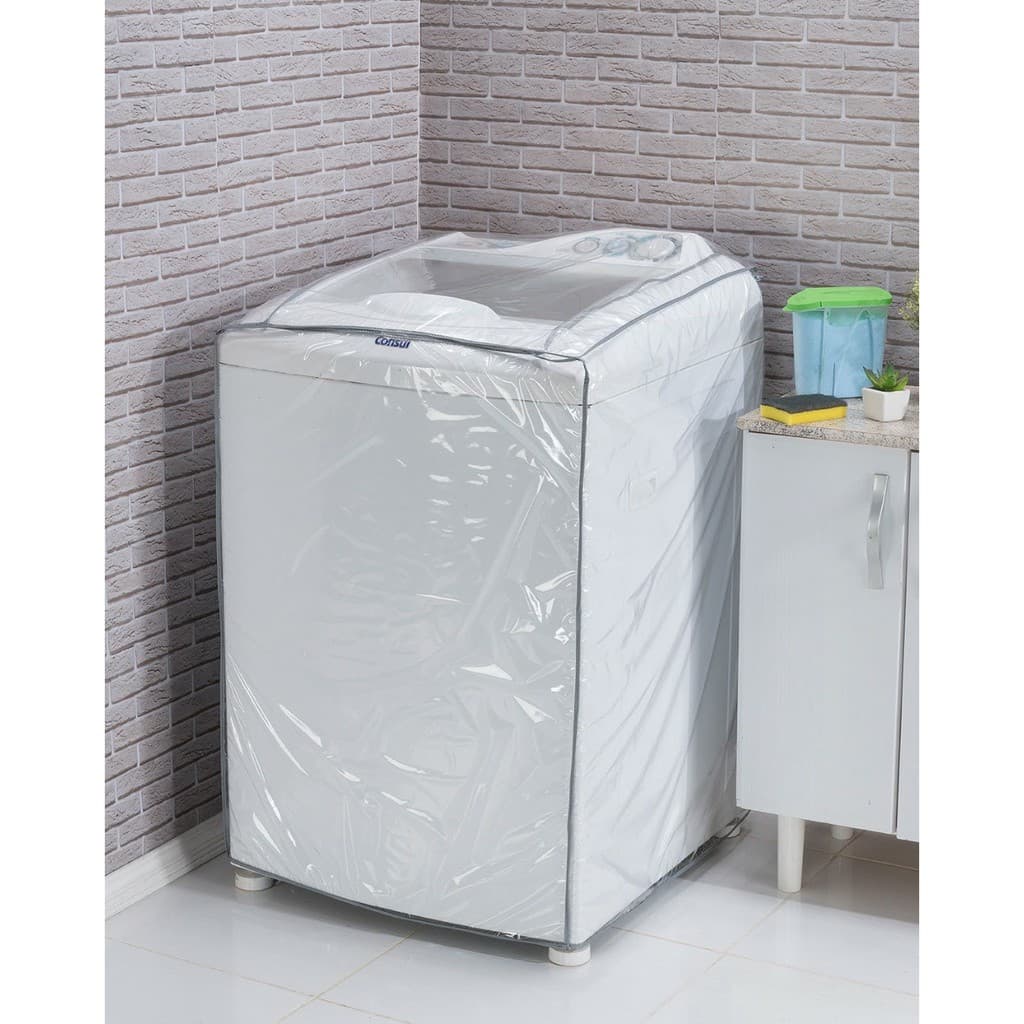 Capa Máquina De Lavar Roupas Pvc Transparente Diversos Tamanhos