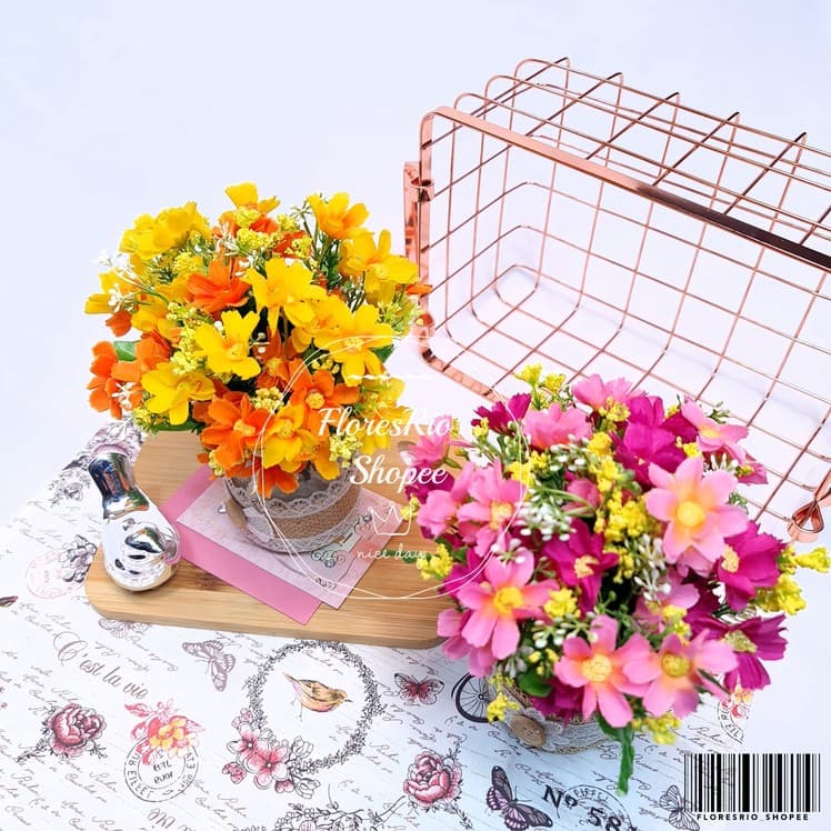 1 Peça Buquê com 28 Margarida Artificial P/ Decoração Casamento, Arranjos, Decorar Festas e casa