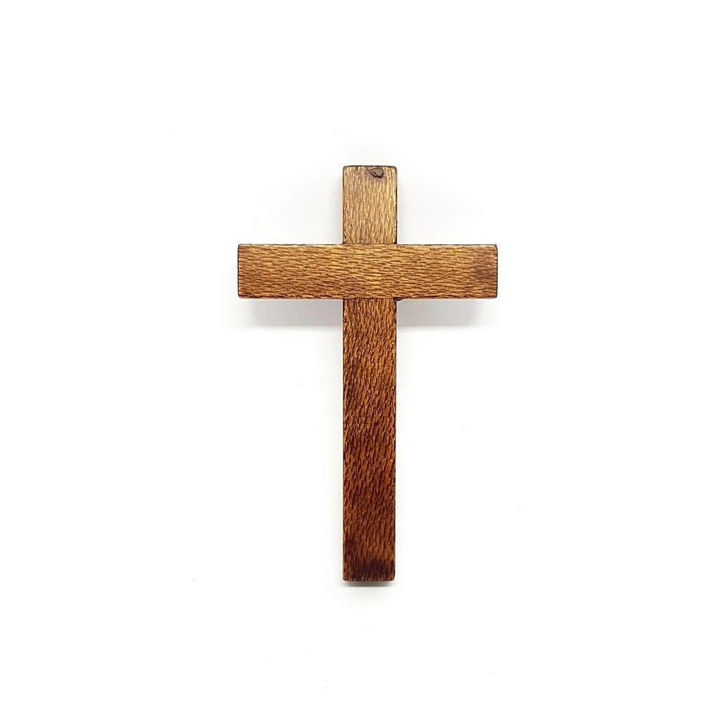 Cruz Rústica De Porta Em Madeira 12 Cm