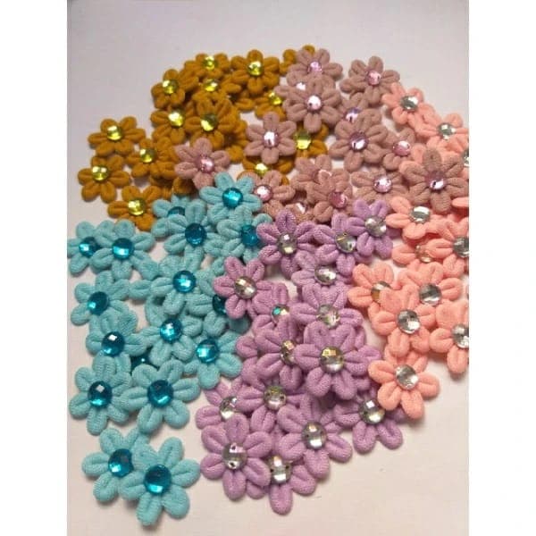 40 florzinhas adesivas pet shop