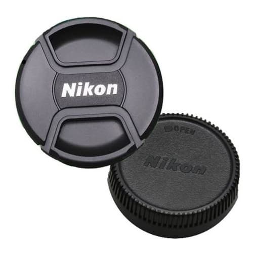 Tampa Frontal E Traseira Lente Nikon 55mm De Diâmetro Kit