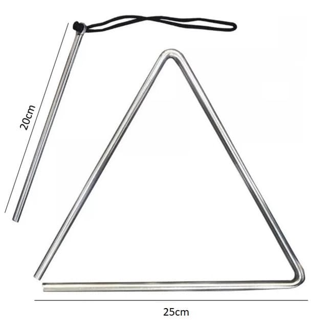Triângulo Musical  79A Para Forró Baião Xote Profissional Cromado 25Cm 8mm