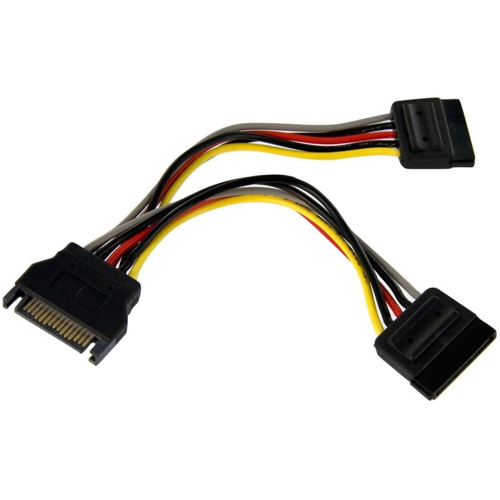 5 Unidades = 6in Sata Power Y Splitter Cable Adapter - M/f