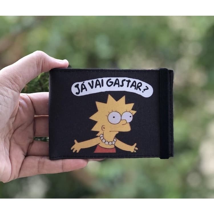 Carteira Slim Simpsons Lisa Já Vai Gastar Preta