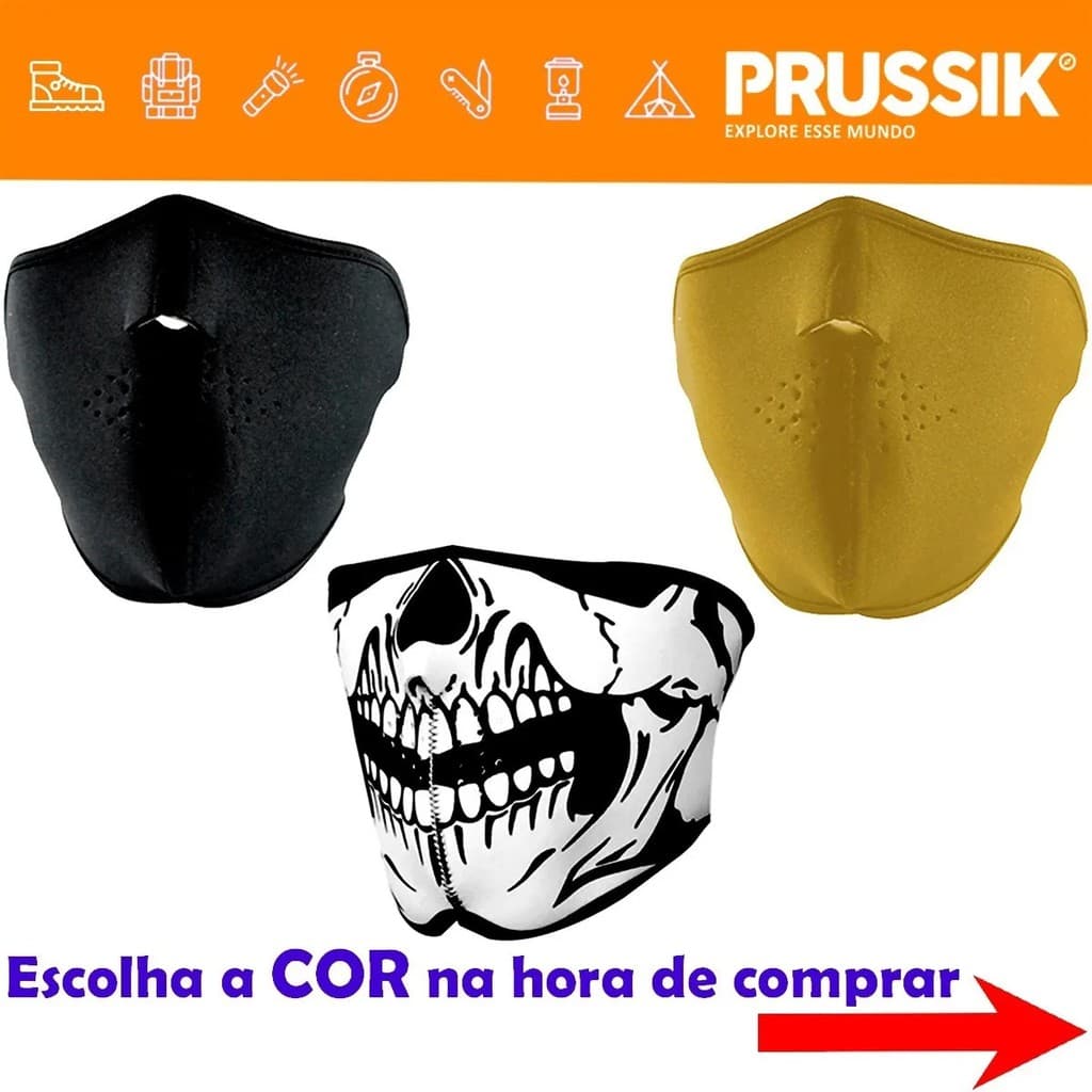 Máscara Balaclava Em Neoprene Ntk Moto Airsoft Paintball