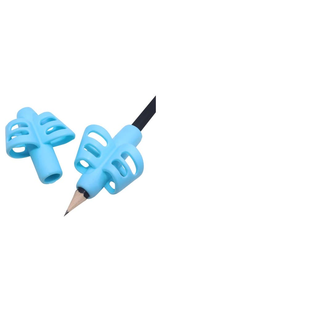 Apoio de Escrita Correta Autismo Para 2 Dedos Modelo Cestinha Cor Azul com 2 Unidades