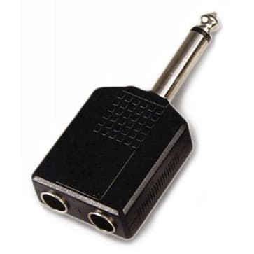 Plug Adaptador Duplicador 2 P10 Femea Mono x P10 Macho Mono 1 ,3 ou 5 Unidades  Mxt