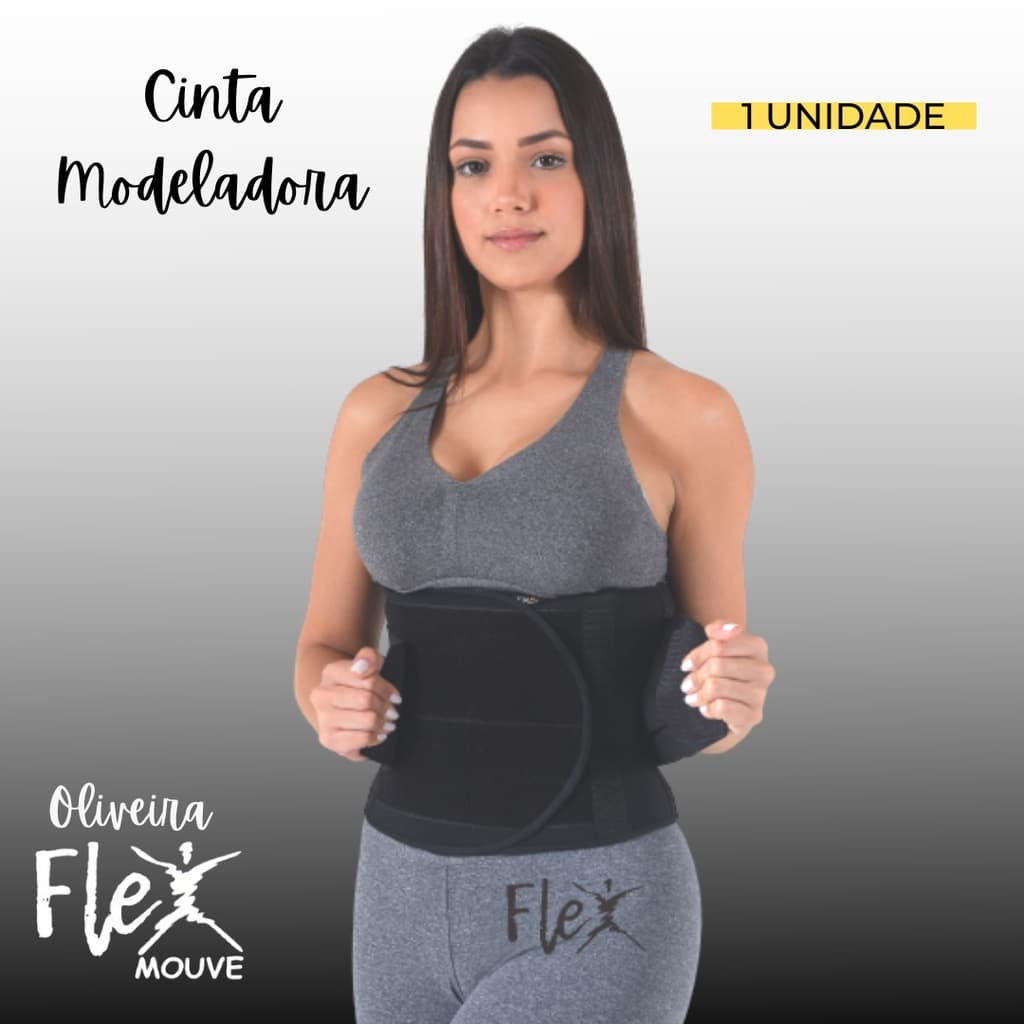Cinta Modeladora Redutora De Medidas Queima Gordura Cintura Fina Flex Mouve