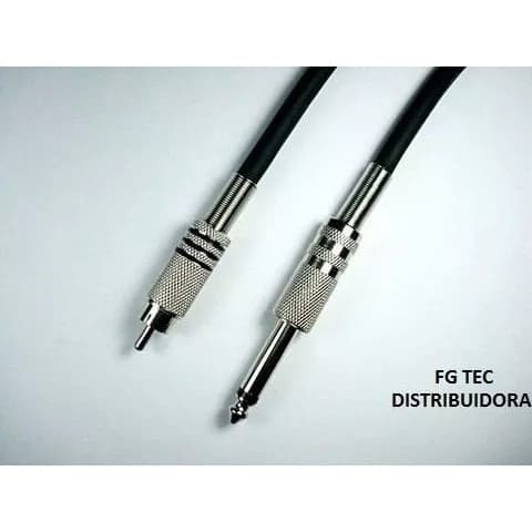 Cabo P10 Mono X 1 Rca 3 Metros - Metal - Excelente Qualidade REF:04WU