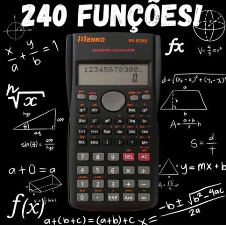 Calculadora Científica Benko / Kenko 240 Funções Display 2 Linhas