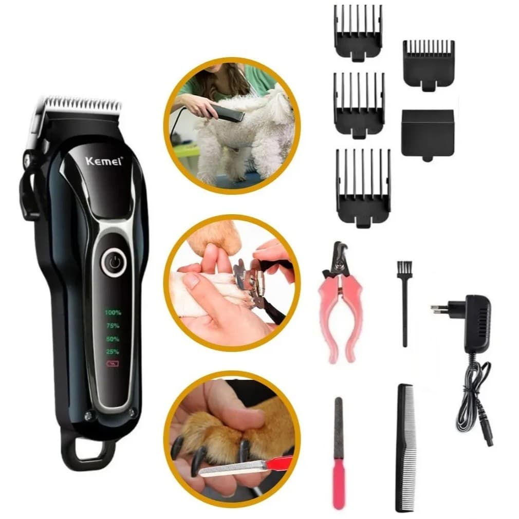 Maquina Tosa Pet Cães E Gatos kemei KM-1991 Profissional original 100/220v bivolt